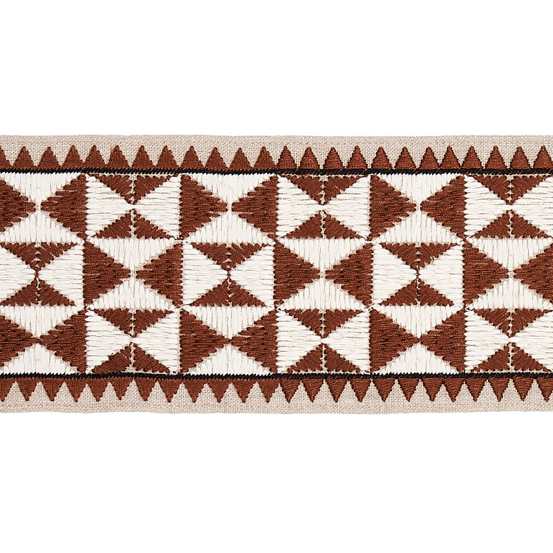 Zulma Embroidered Tape BROWN