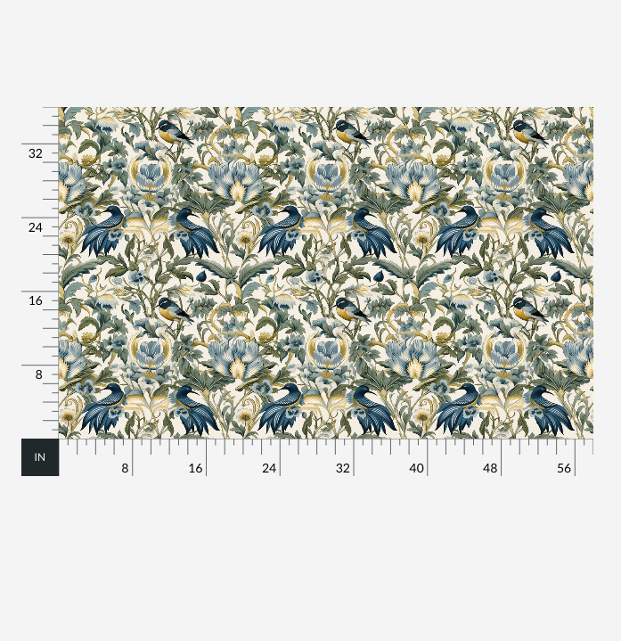 Atlanta Fabrics Birdpoint Lapis Fabric | Atlanta Fabrics