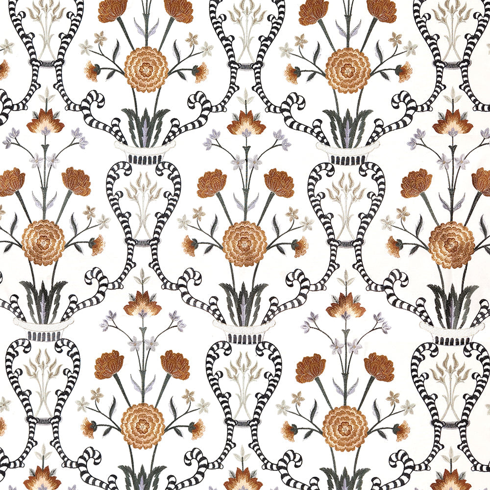 Carole Delicate Heart Cayenne Fabric | Atlanta Fabrics