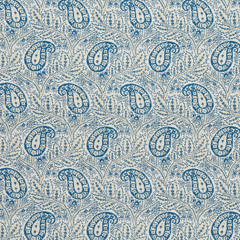 WHITTAKER PAISLEY  INDIGO  FABRIC