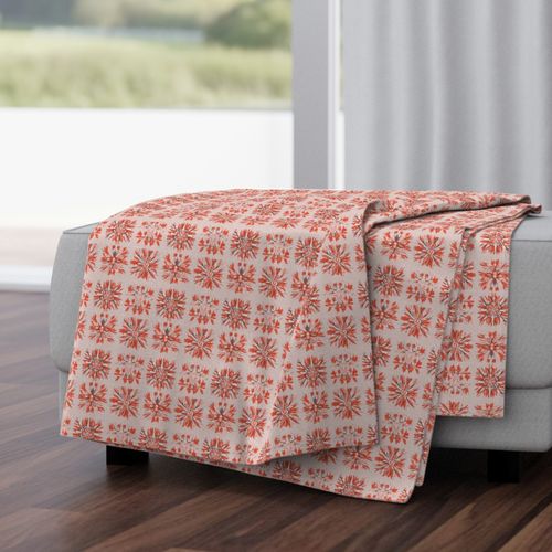 Atlanta Fabrics Square Peg Red Fabric | Atlanta Fabrics