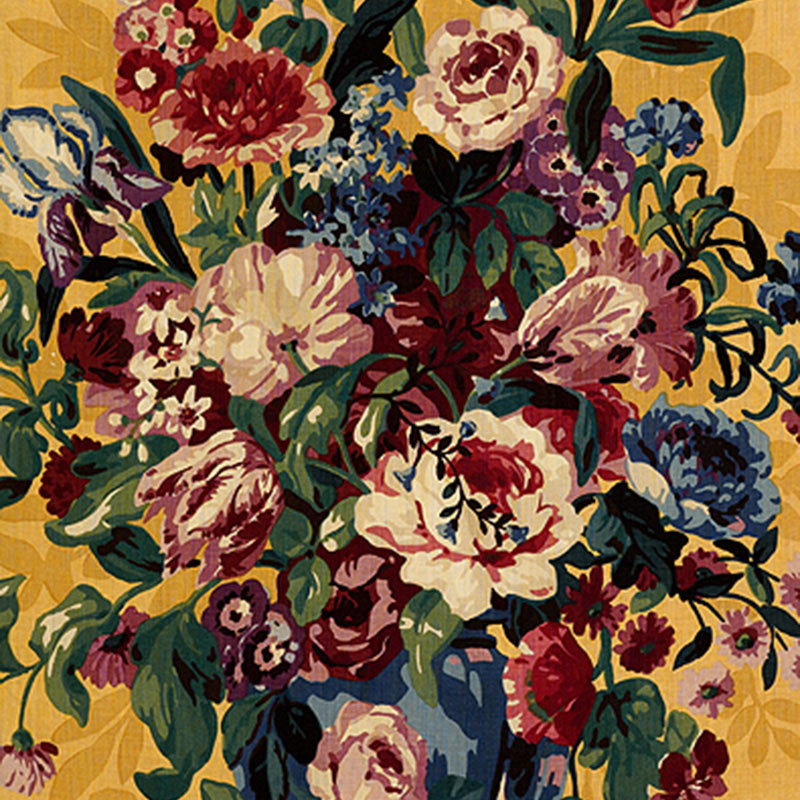 CENTENNIAL BOUQUET  DOCUMENT OCHRE  FABRIC