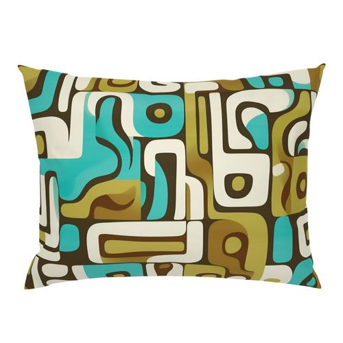 Atlanta Fabrics 70s Mod Aqua Fabric | Atlanta Fabrics