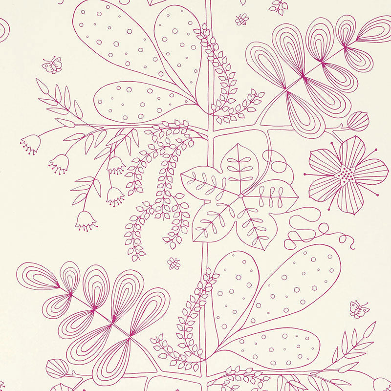 BLOMMEN PRINT FUCHSIA FABRIC