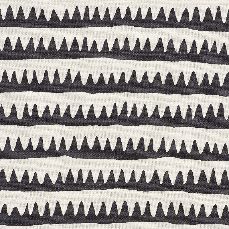 CORFU HAND PRINTED STRIPE BLACK