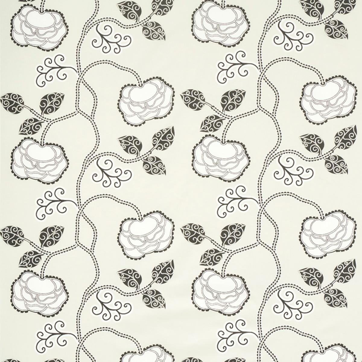 QUEEN FRUIT CHINTZ EBONY IVORY
