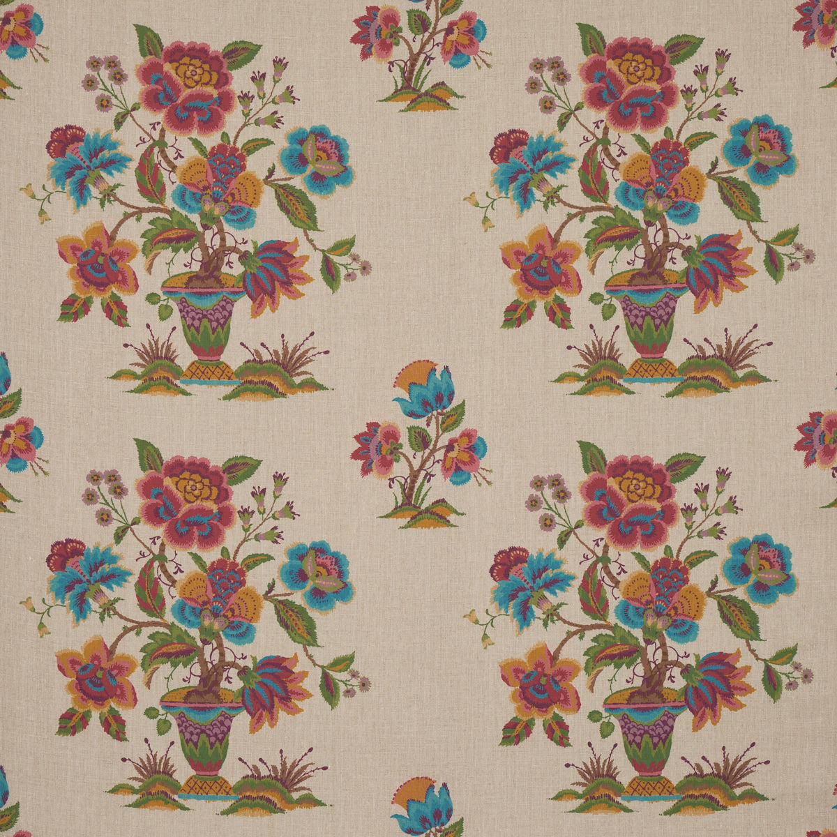 ASHFORD LINEN MULBERRY AND NATURAL