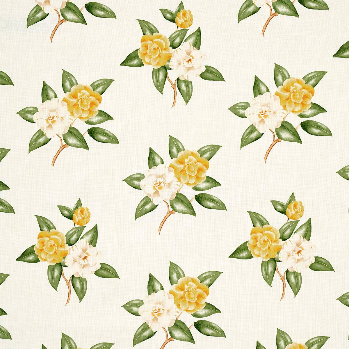 CASABLANCA FLORAL INDOOR/OUTDOOR PALE YELLOW