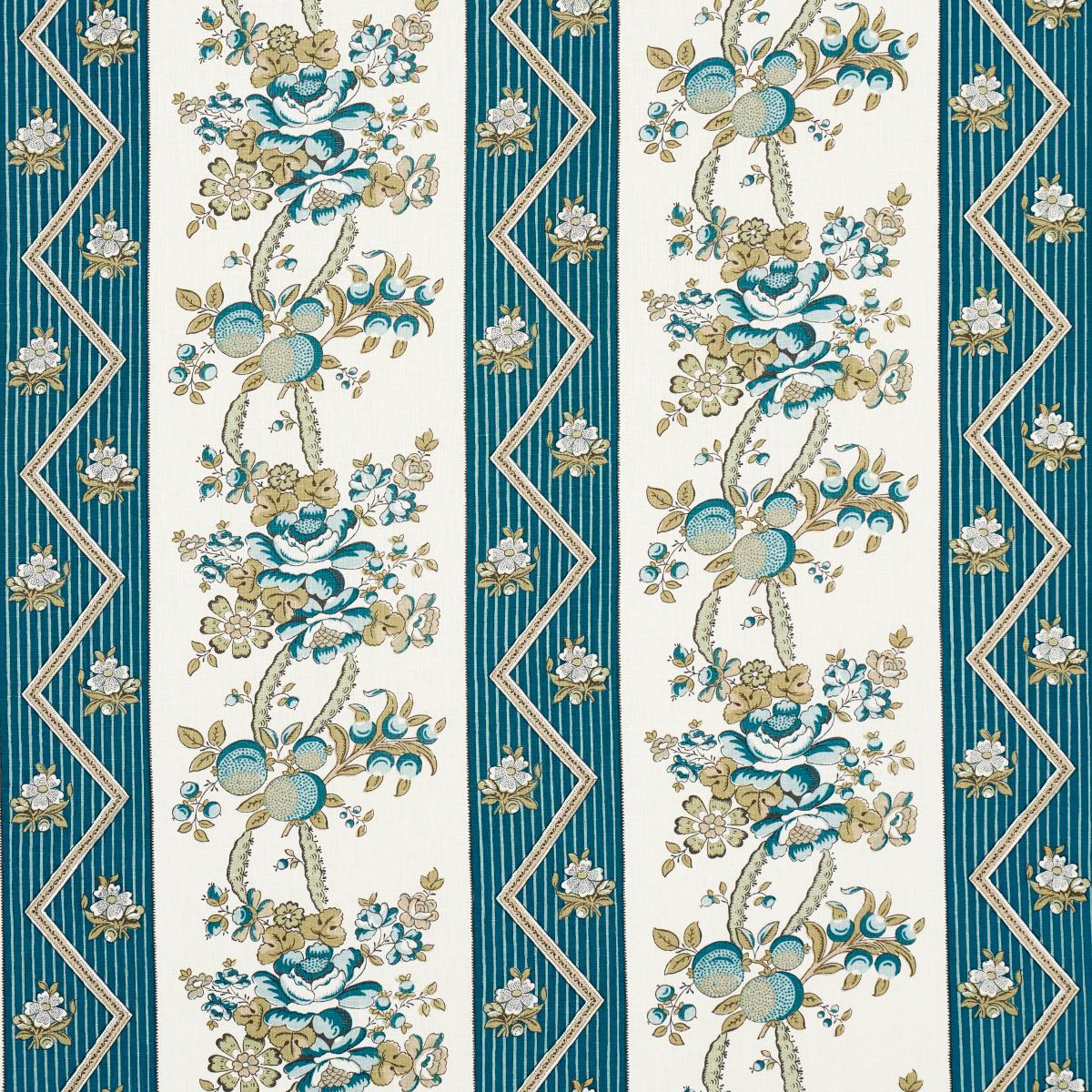 SYLVAIN FLORAL STRIPE TEAL