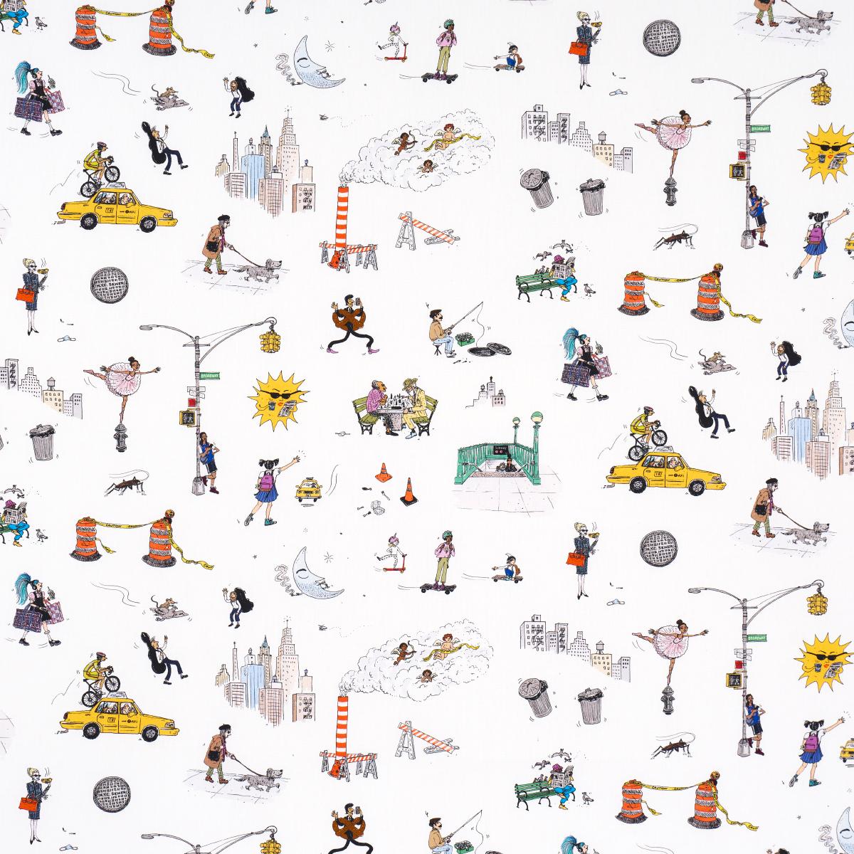 JOANA AVILLEZ'S STREET SCENES MULTICOLOR ON WHITE
