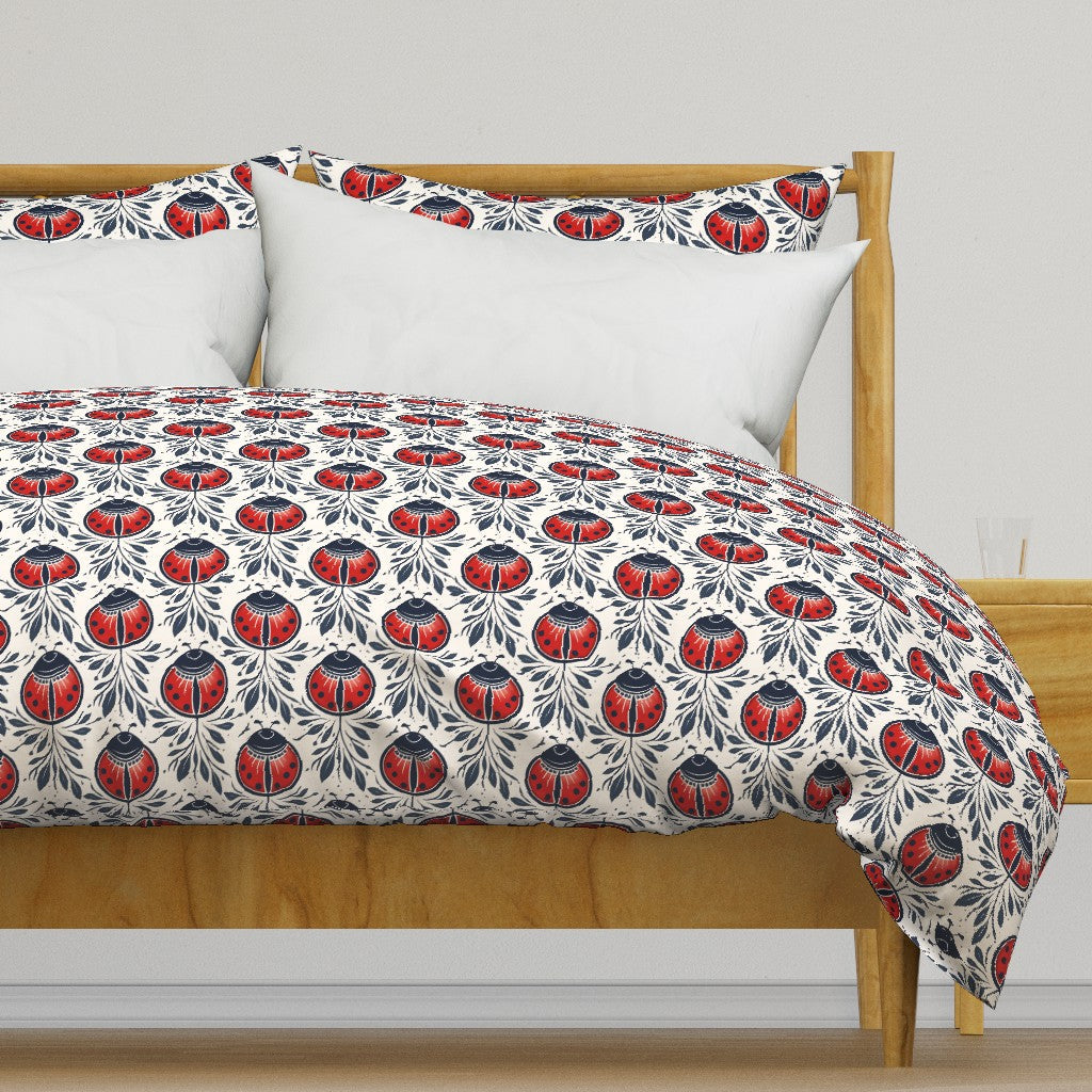 Atlanta Fabrics Buttonbug Red Fabric | Atlanta Fabrics