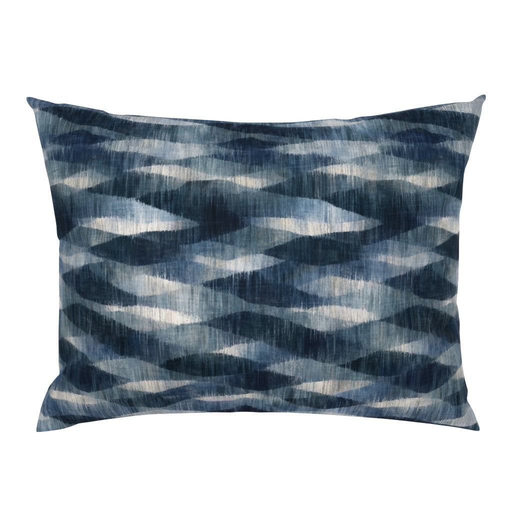 Atlanta Fabrics Watercolor Waves Navy Fabric | Atlanta Fabrics