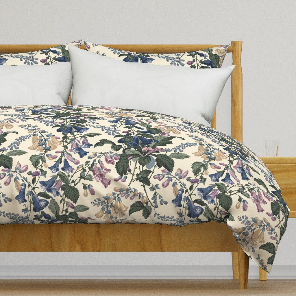 Atlanta Fabrics Bellflower Branch Ramble Blue Fabric | Atlanta Fabrics