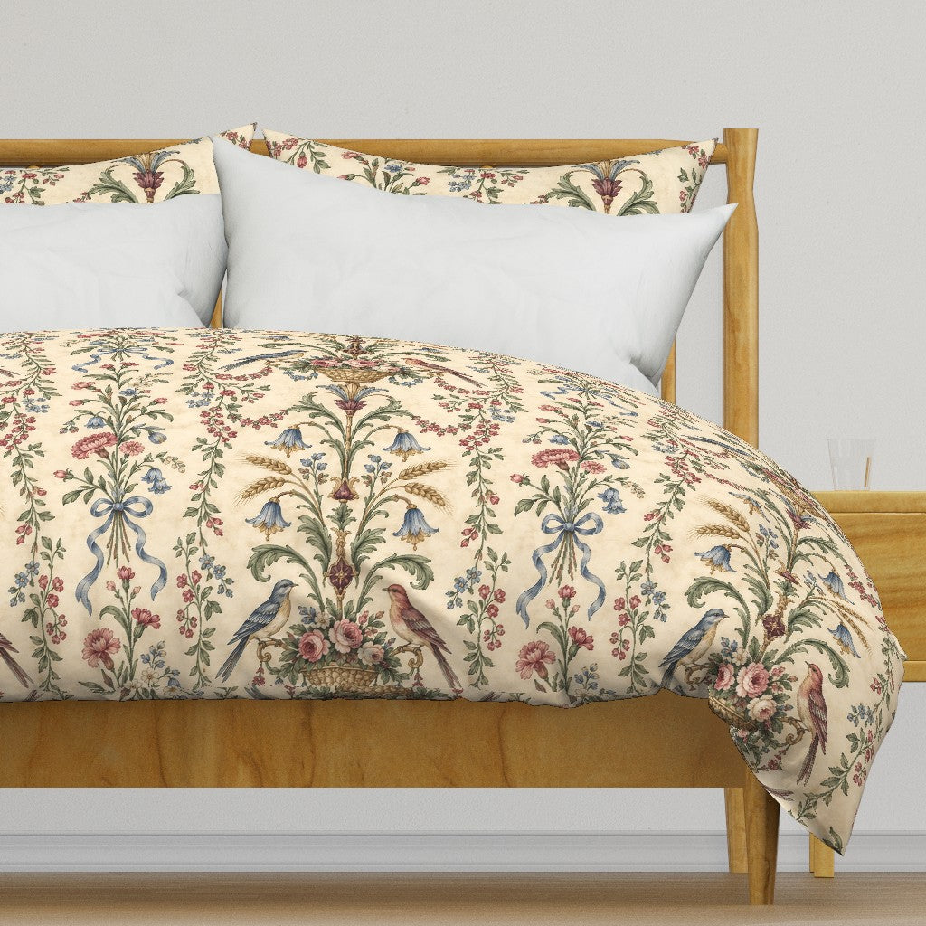 Atlanta Fabrics Aviary Arabesque Parchment Fabric | Atlanta Fabrics