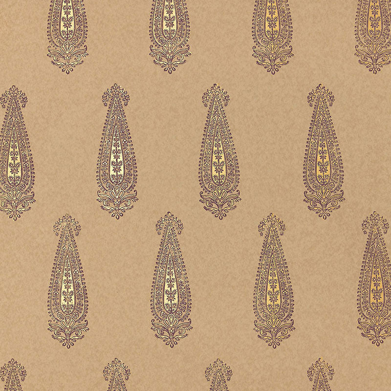 KATARA PAISLEY AUBERGINE & GILT