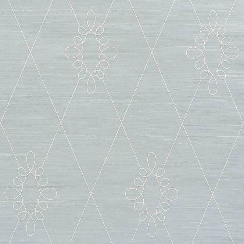 SYLVIE EMBROIDERED SISAL WATER BLUE