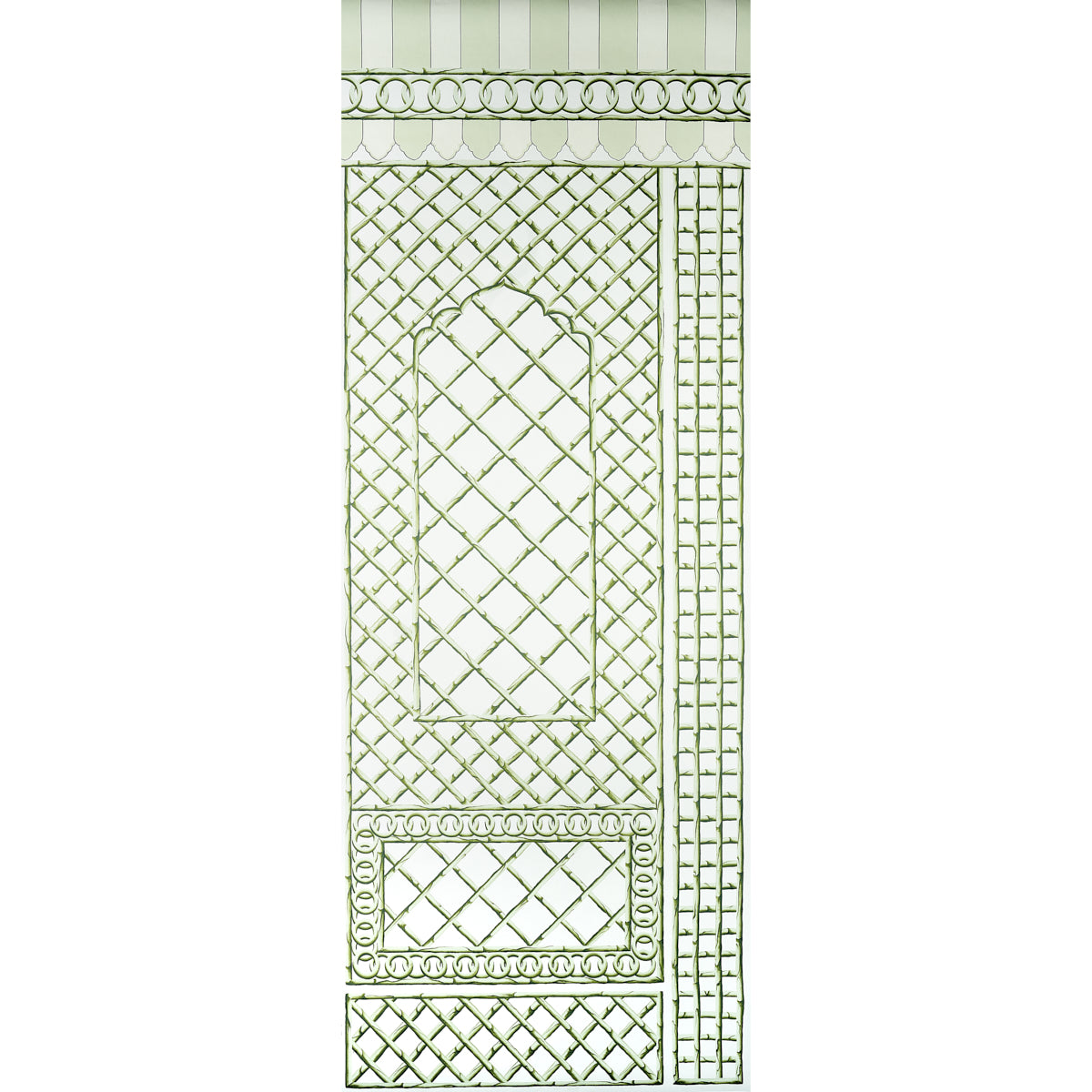 BAMBOO TRELLIS PANEL B GREEN