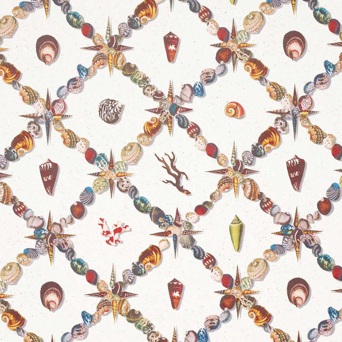 GROTTO TREILLAGE MULTI ON IVORY