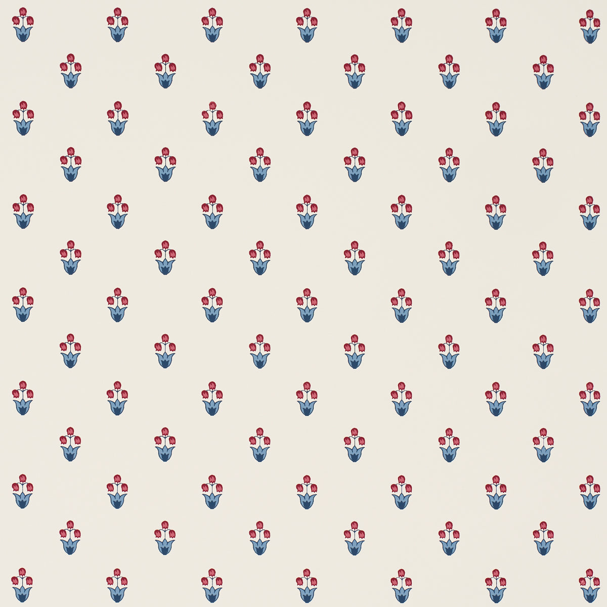 MOIRA HAND PRINT BLUE & RED