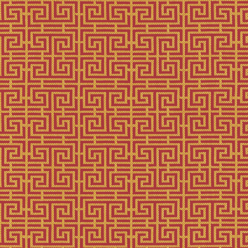 CHINOIS FRET CINNABAR / GOLD