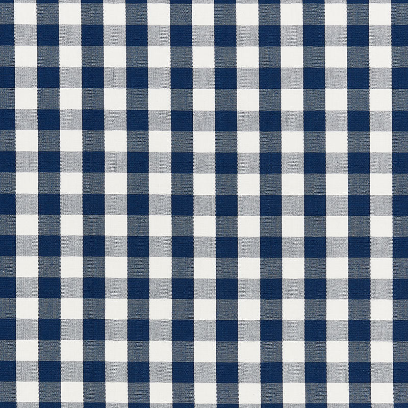 ELTON COTTON CHECK NAVY