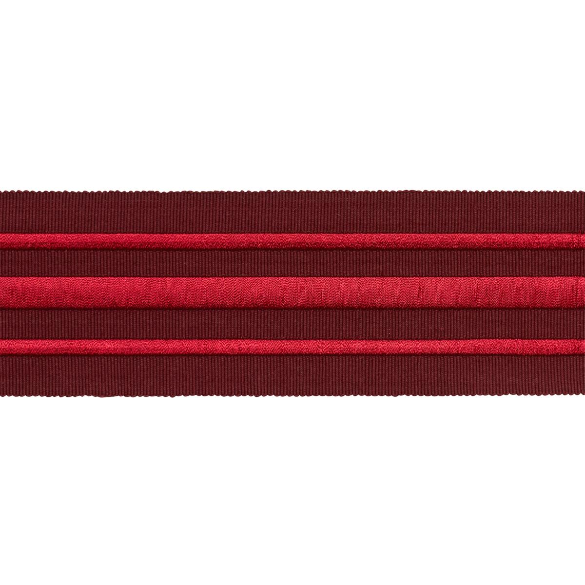 MILITARY STRIPE  TAPE RED ON BURGUNDY