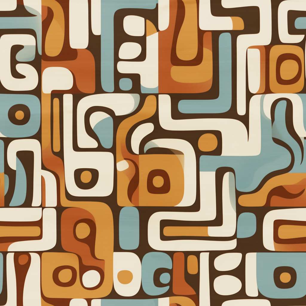 Atlanta Fabrics 70s Mod Seaglass Fabric | Atlanta Fabrics