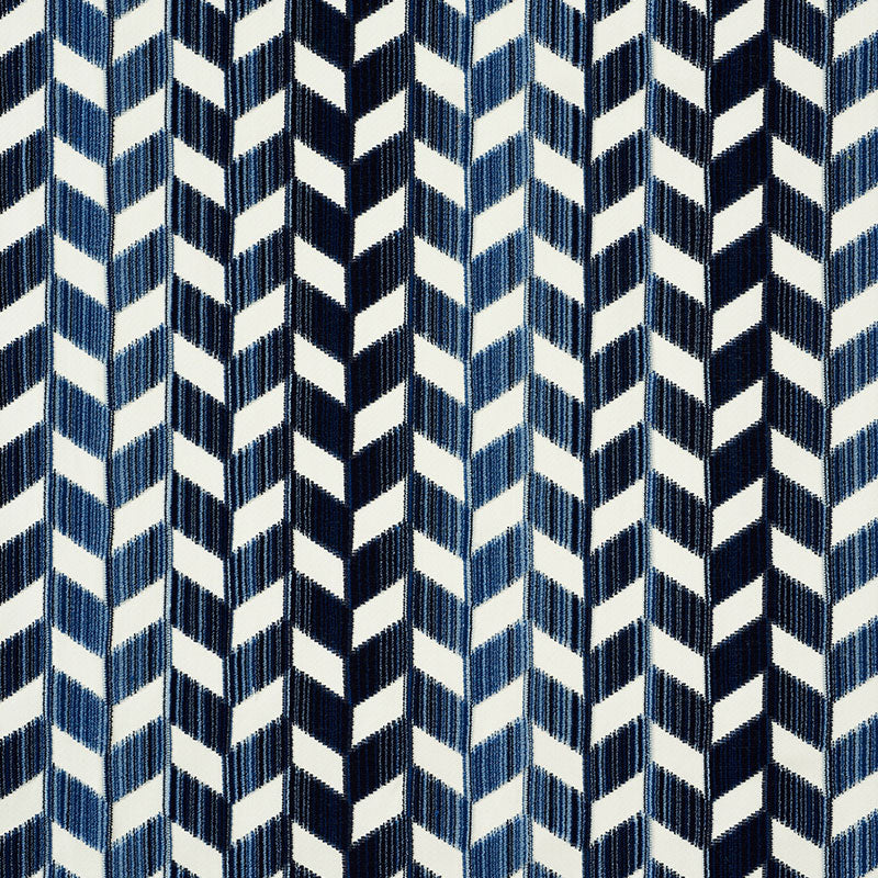 CHEVRON STRIÉ VELVET LAPIS