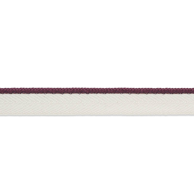 GUSTAVE SILK LIP CORD NARROW EGGPLANT