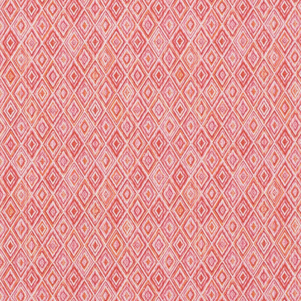 DIAMOND STRIE INDOOR/OUTDOOR PINK & ORANGE