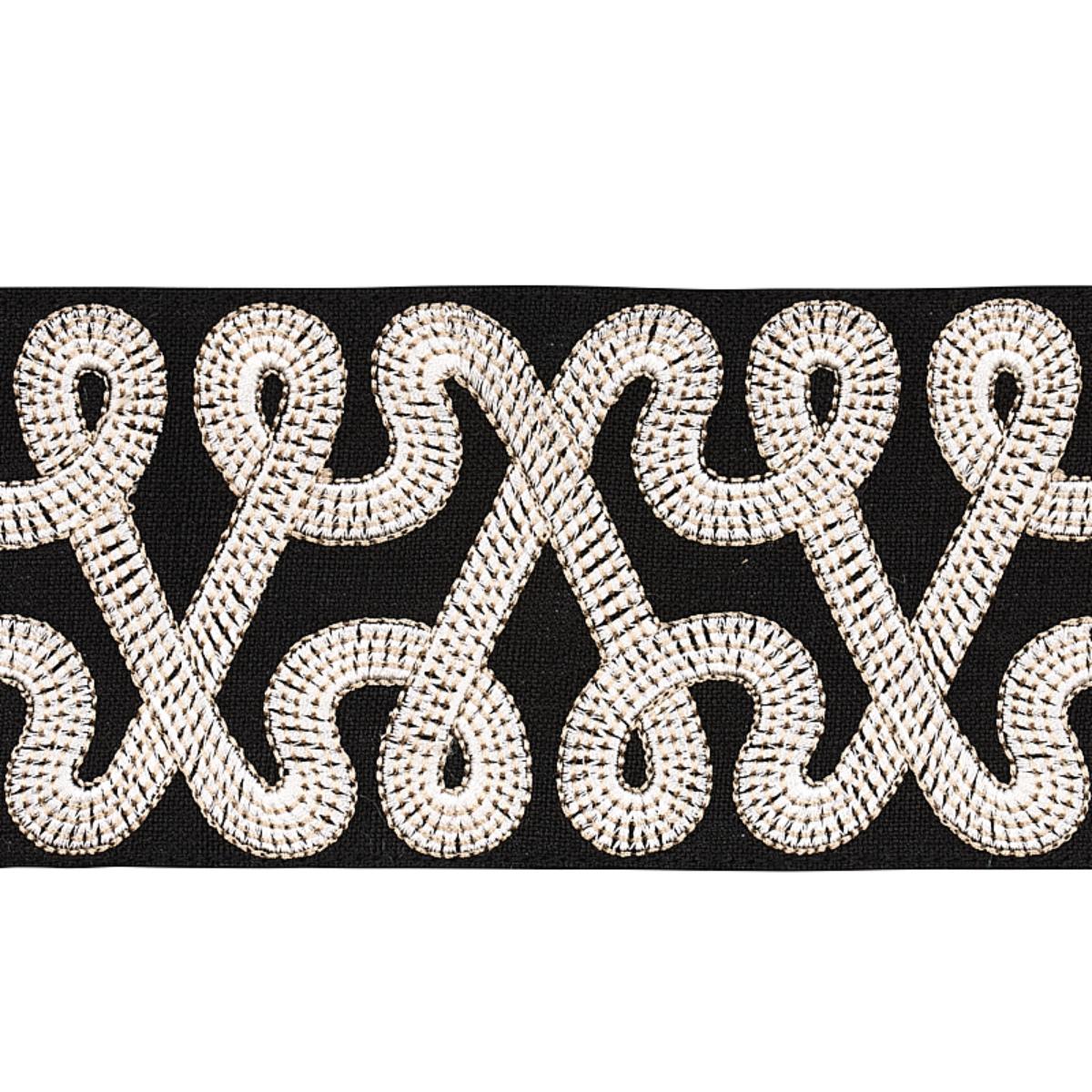 FREEFORM EMBROIDERED TAPE BLACK