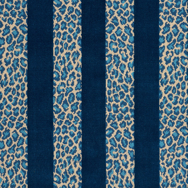 GUEPARD STRIPE VELVET MEDITERRANEAN