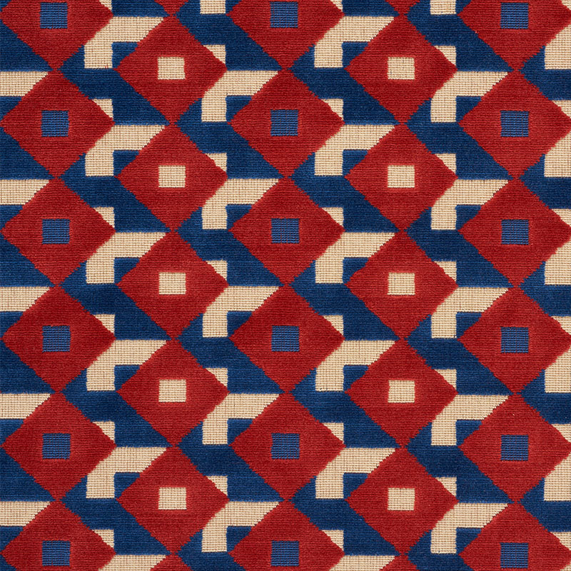 DAZZLE SHIP VELVET BLUE & RED
