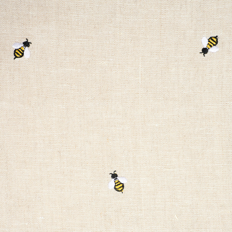 HONEY BEE EMBROIDERY NATURAL