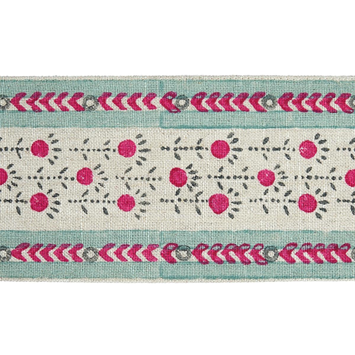PICA BELLA HAND BLOCKED TAPE MAGENTA & PISTACHIO