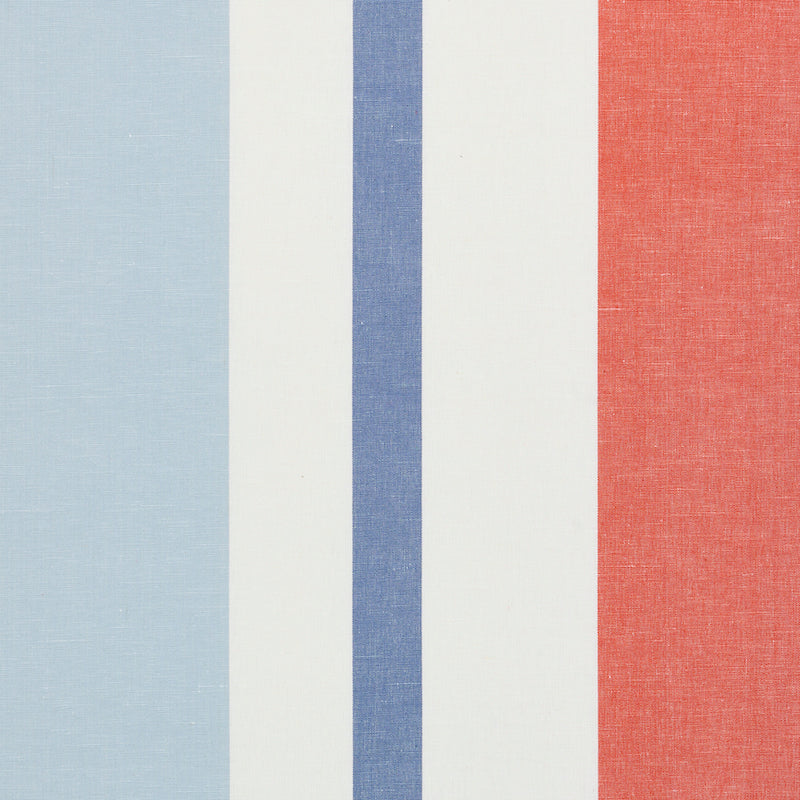 LOLLAND LINEN STRIPE SKY & CORAL