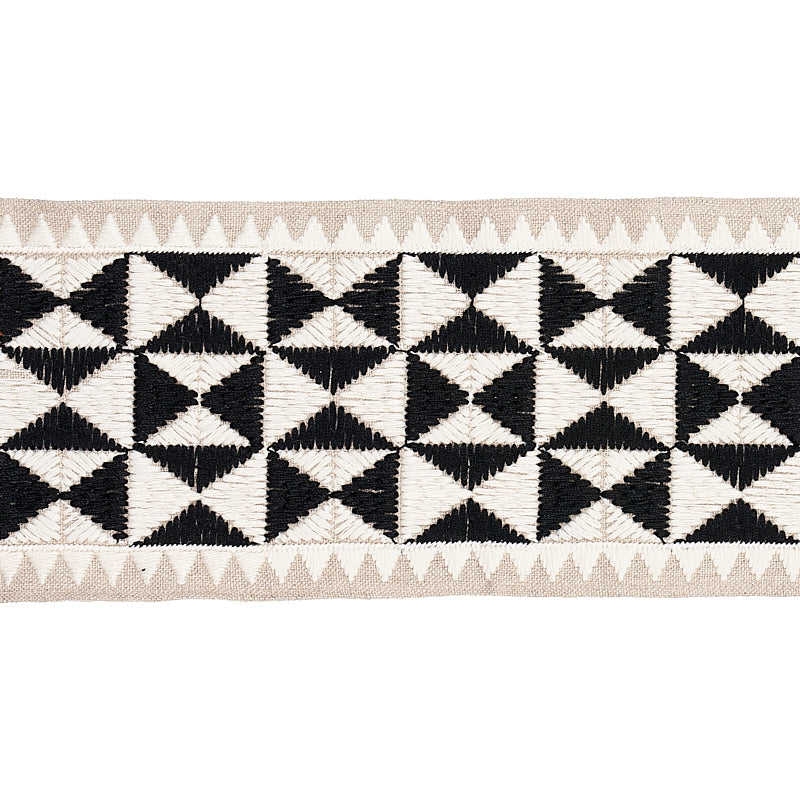 Zulma Embroidered Tape BLACK
