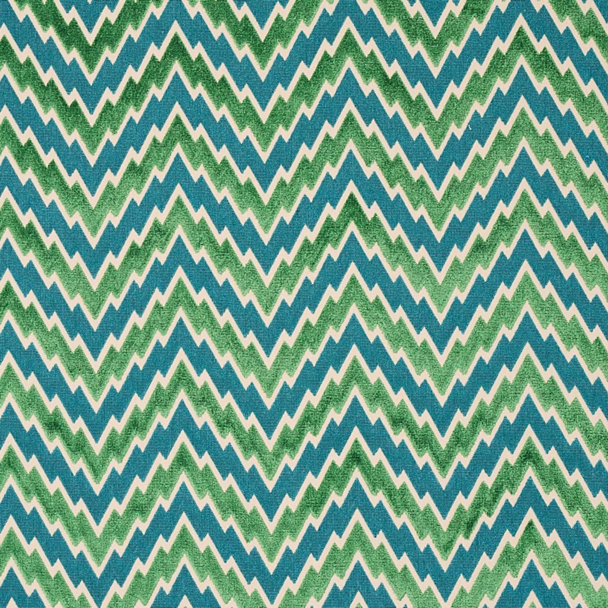 FLORENTINE CHEVRON VELVET EMERALD