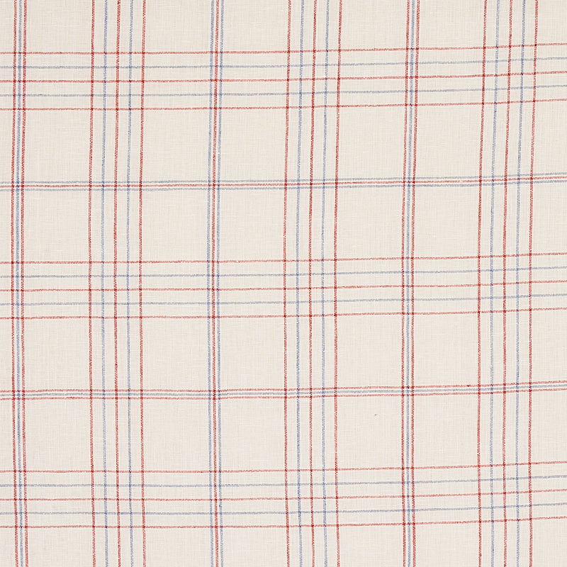 NILS PLAID LINEN RED