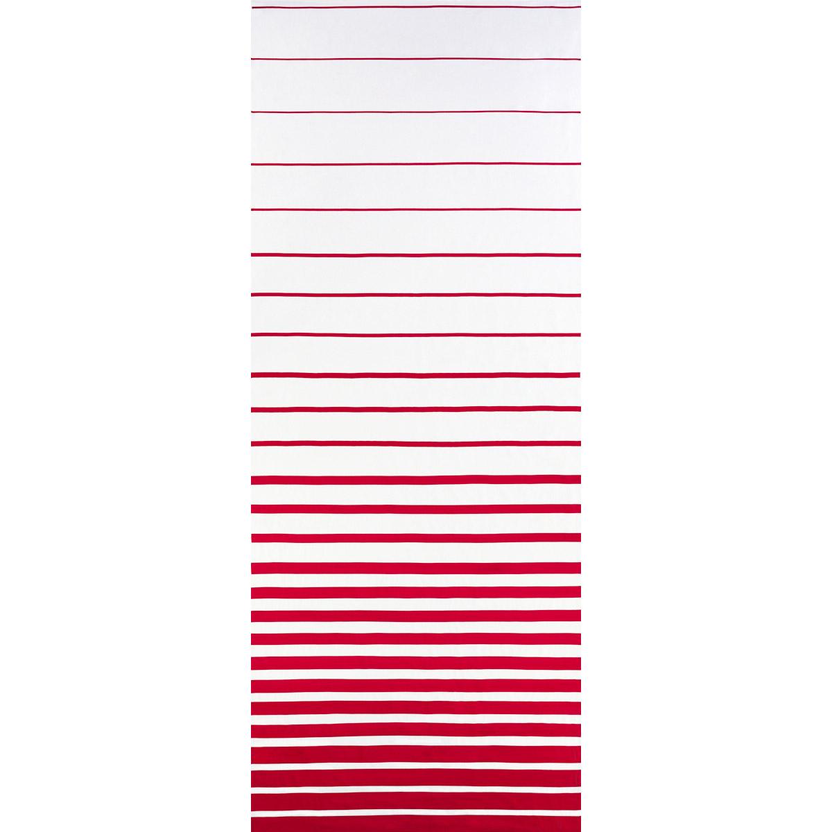 RIBBON APPLIQUE PANEL RED ON IVORY