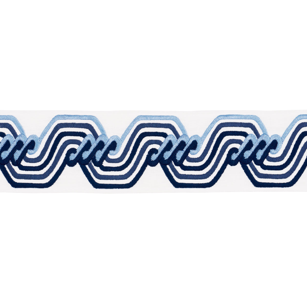 THE TWIST EMBROIDERED TAPE BLUE