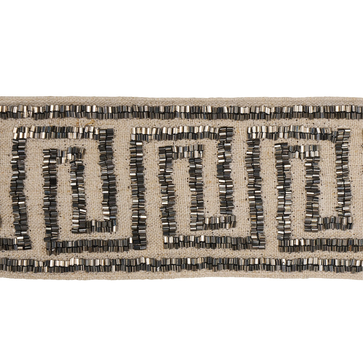 DELPHI BEADED TAPE MERCURY ON NATURAL