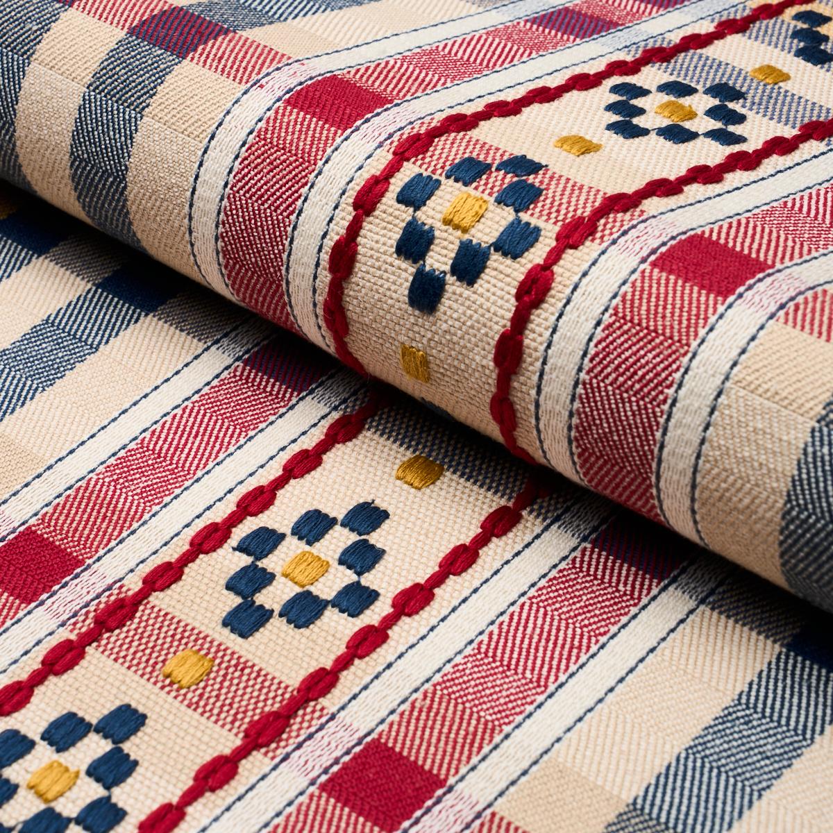 HUTTON CHECK ROUGE & NAVY