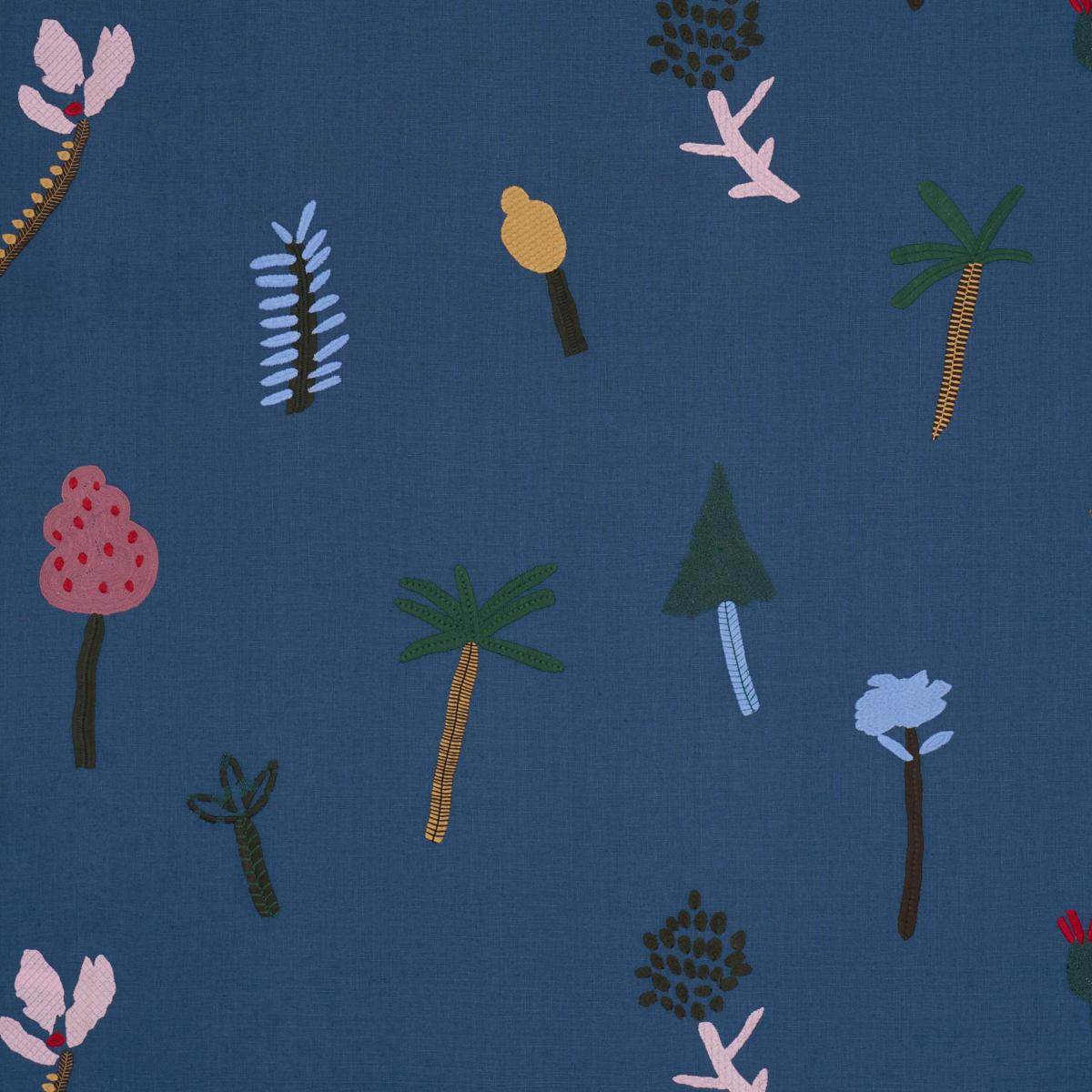TROPICAL TREES BLUE