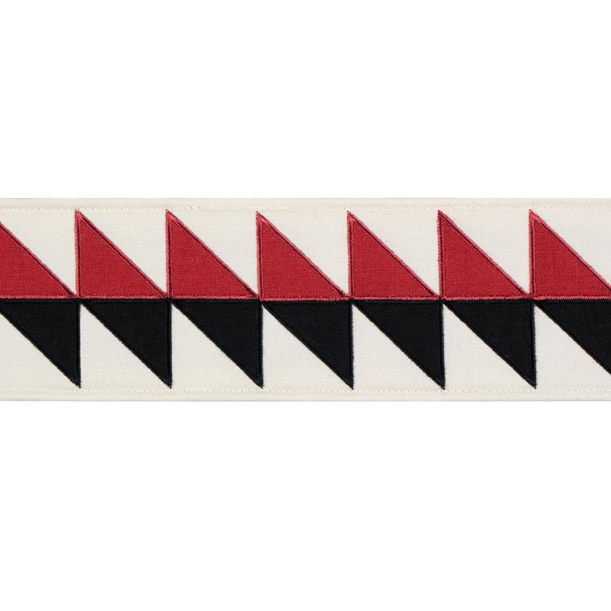 QUILTED DIAMOND TAPE BLACK & RED
