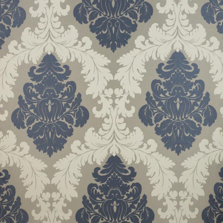 Rm Coco Borghese Damask Platinum Fabric | Atlanta Fabrics