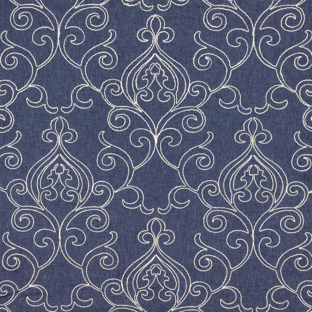 RM Coco Arcadia Scroll Denim Fabric | Atlanta Fabrics