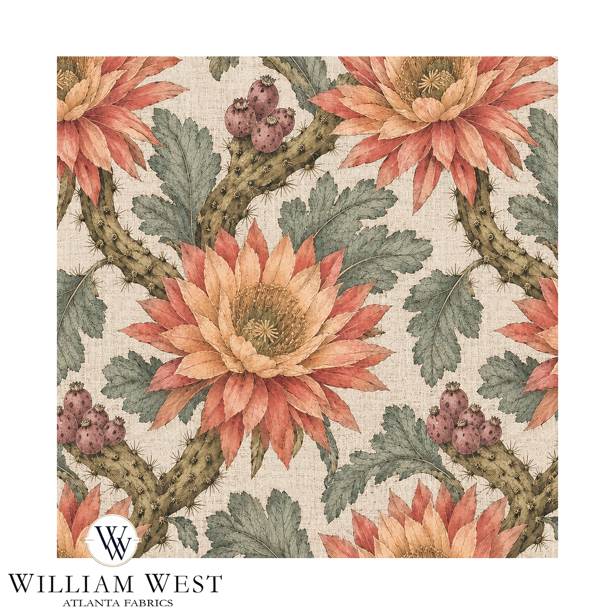 Atlanta Fabrics Arid Splendor Orange Fabric | Atlanta Fabrics