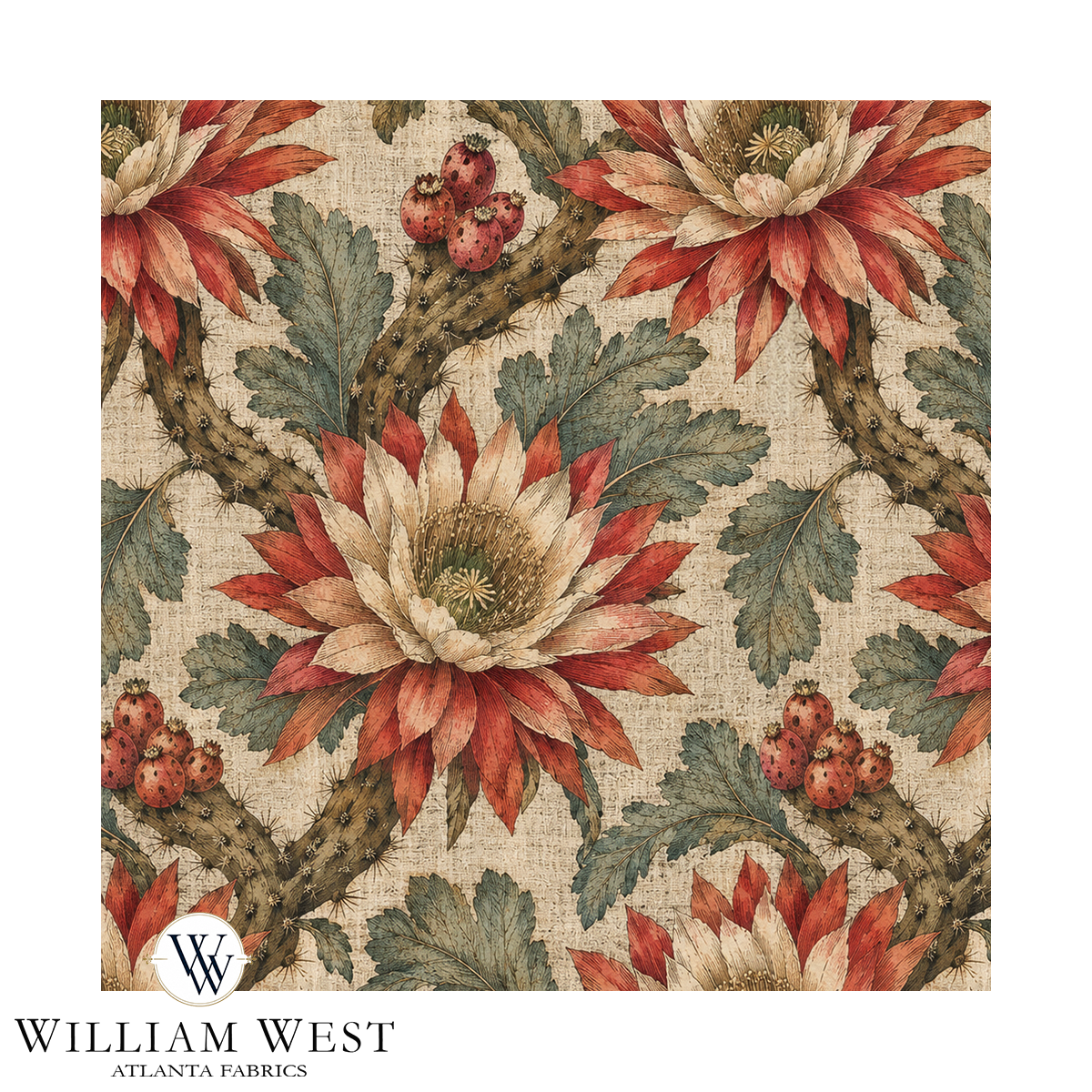 Atlanta Fabrics Arid Splendor Red Wallpaper Wallpaper | Atlanta Fabrics