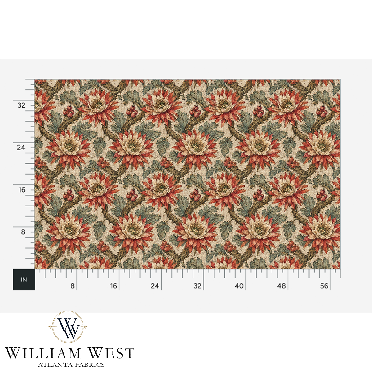 Atlanta Fabrics Arid Splendor Red Fabric | Atlanta Fabrics